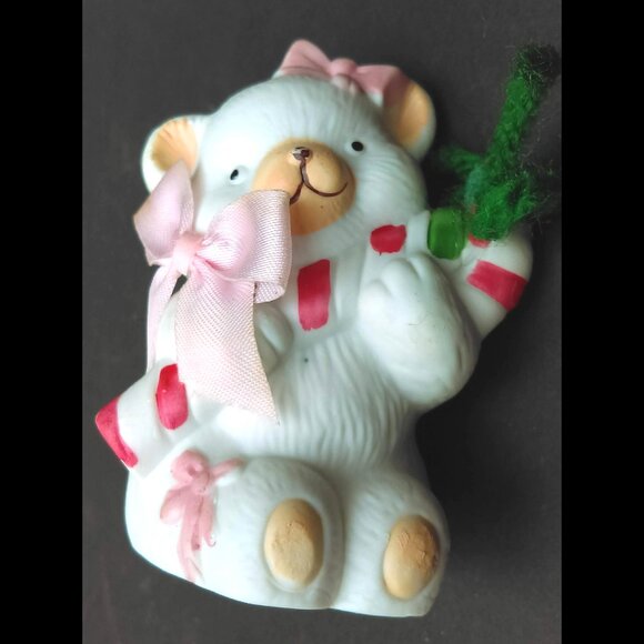 Vintage BOA Christmas Porcelain Chime Bells Ringers Ornaments Snowman and Bear - Picture 6 of 10